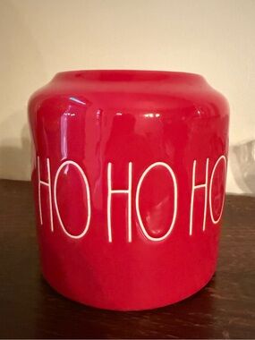 Rae Dunn Red 'HO HO HO' Ceramic Holder